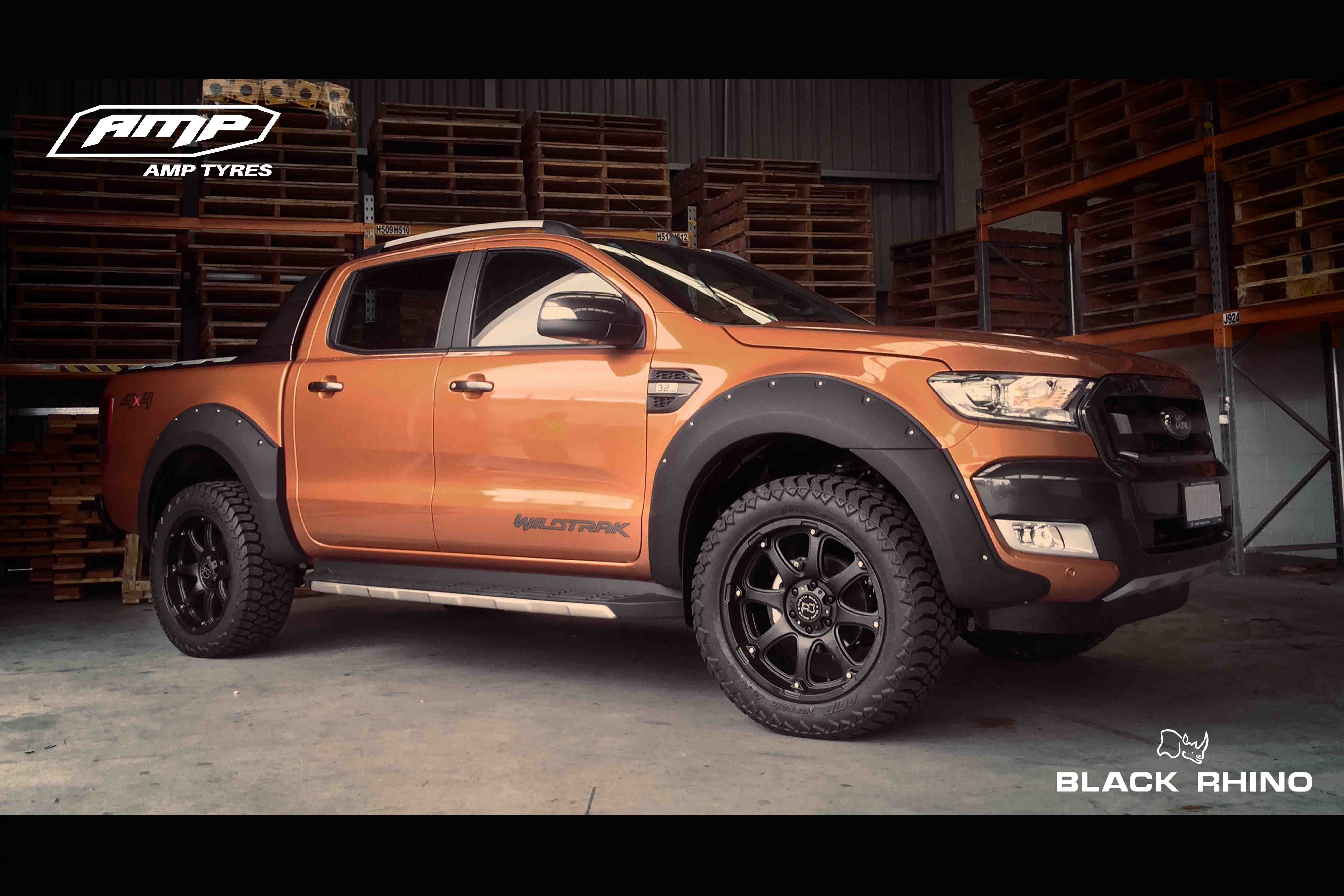 Ford Ranger Black Rhino Glamis & AMP A/T's