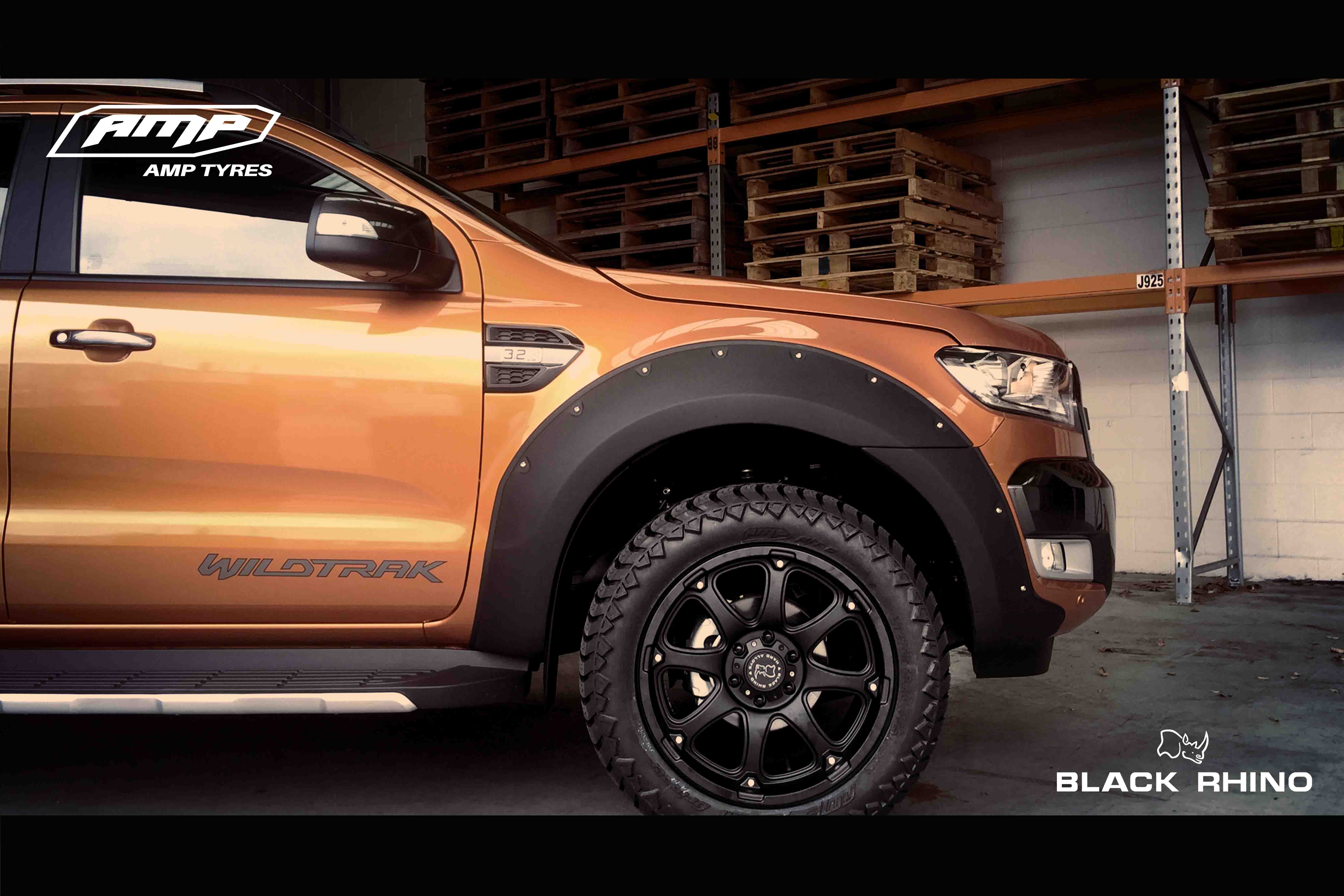 Ford Ranger Black Rhino Glamis & AMP A/T's