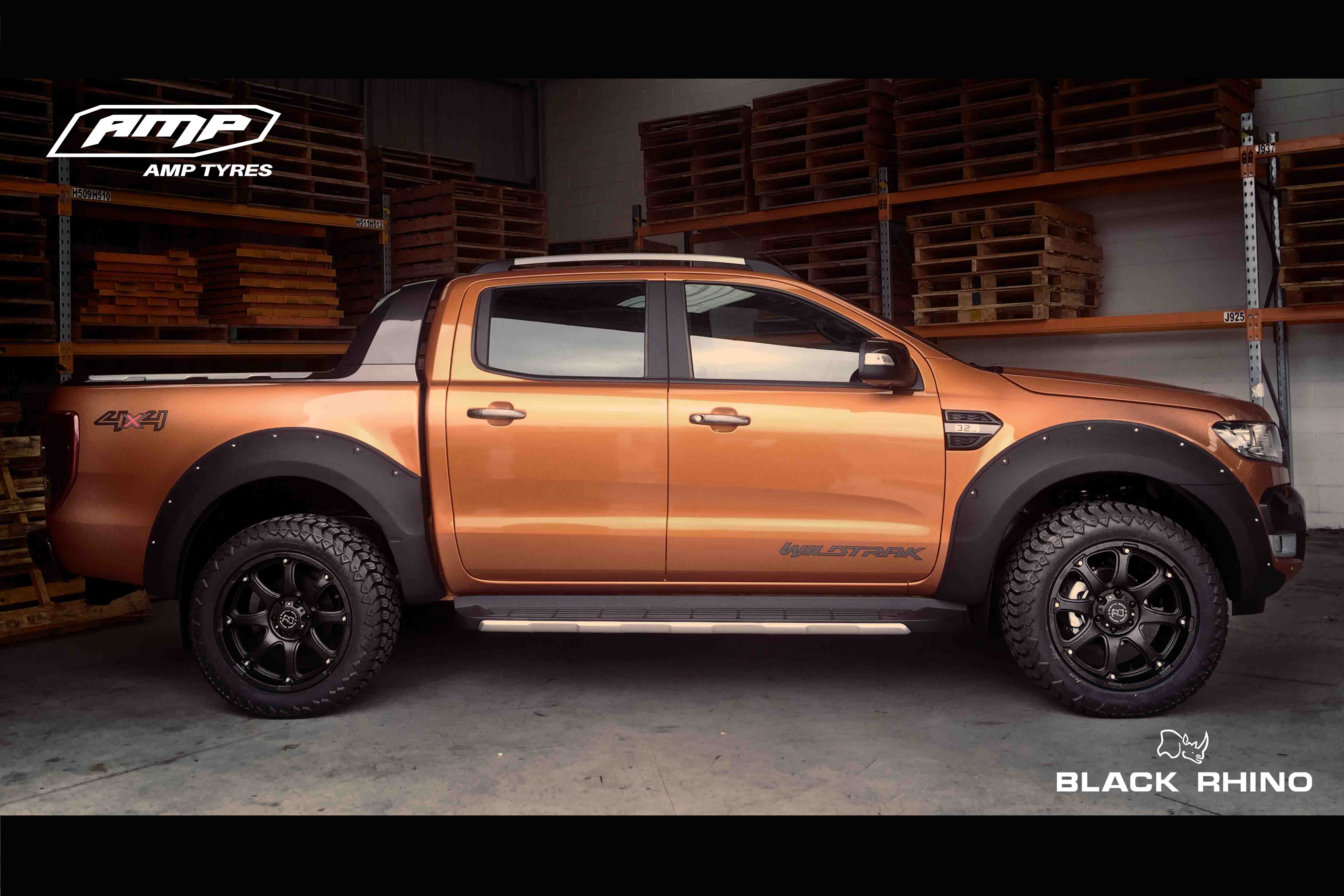 Ford Ranger Black Rhino Glamis & AMP A/T's