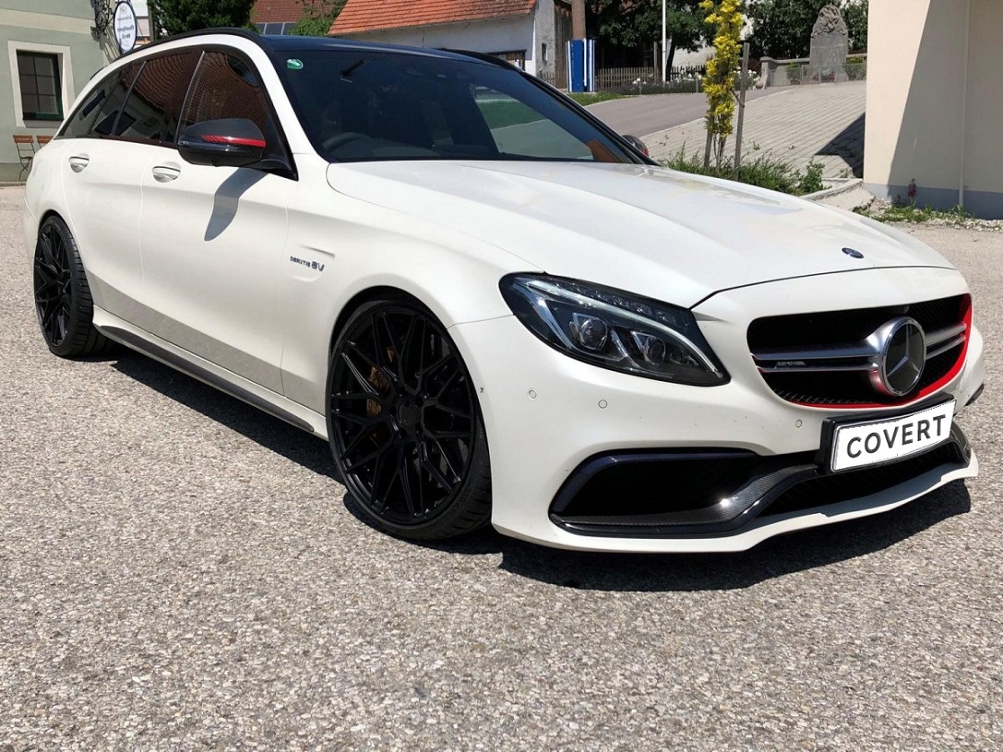 Mercedes C63 AMG on Covert CV1 - Matt Black