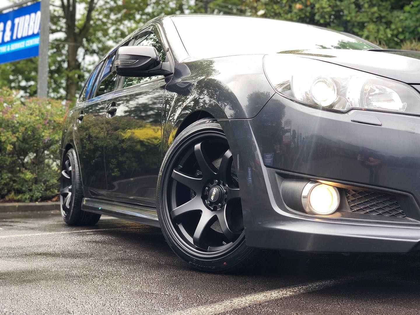 Subaru Legacy on 18x9.5" BGW Mayhem