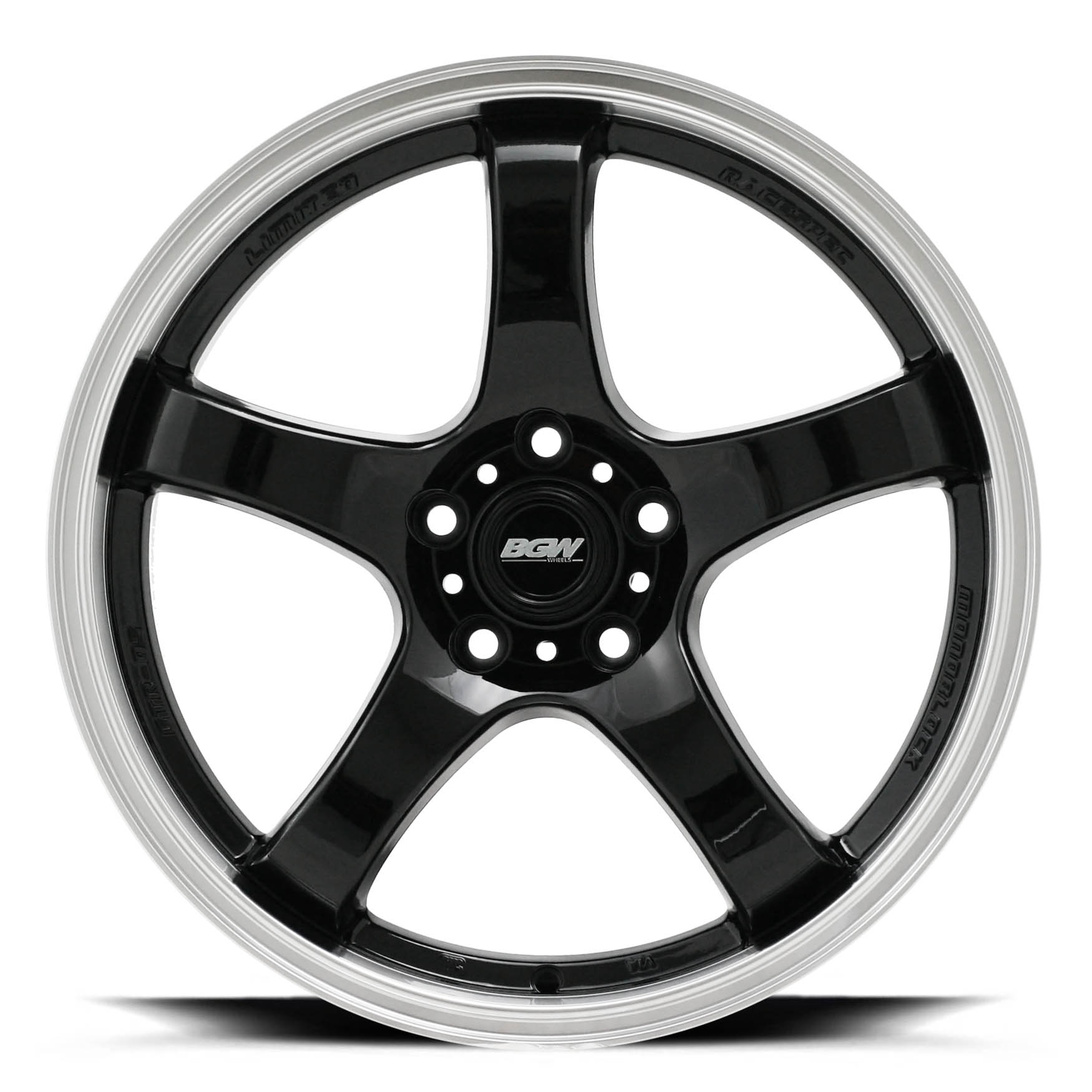 BGW Fury - Gloss Black with Machined Lip - 18 inch - 4