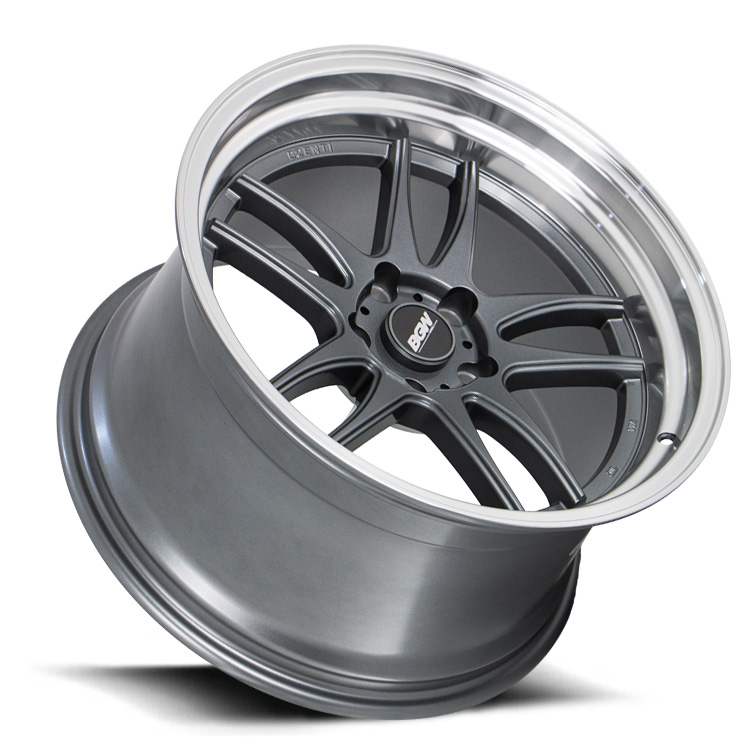 Gunmetal wMachined Lip Cap 18x10.5 angle
