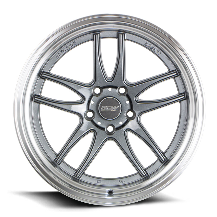 Gunmetal wMachined Lip Cap 18x10.5 Front