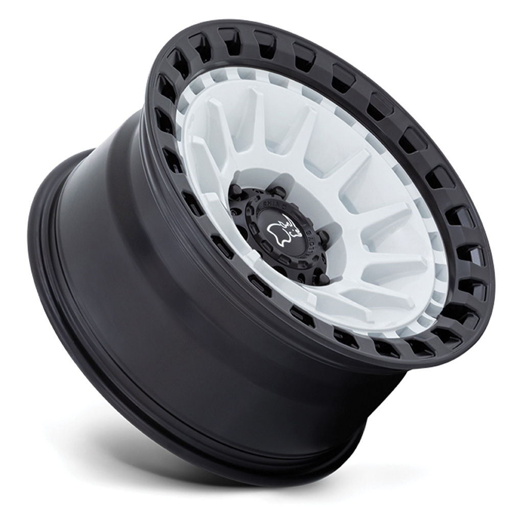Black Rhino Barrage BR009 Gloss White with Matt Black Edge 17X8.5..